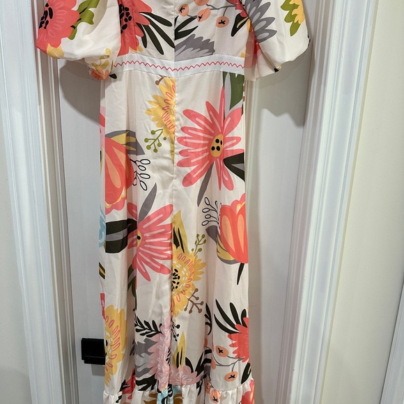 Maxi Dress Tropical vacation style, babydoll women’s size small - Picture 5 of 5